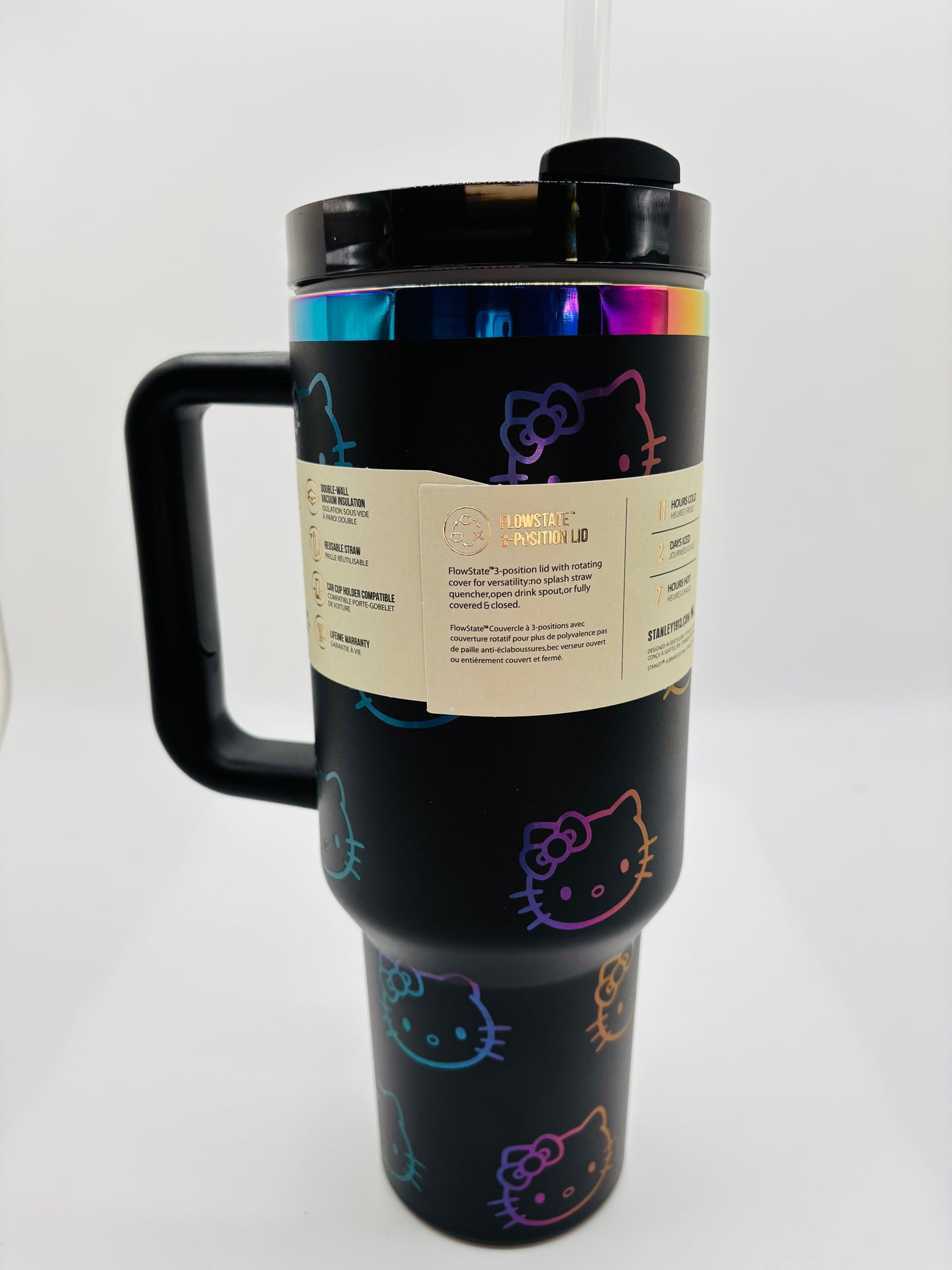 Stanley Hello kitty Tumbler 40oz Black Multicolor