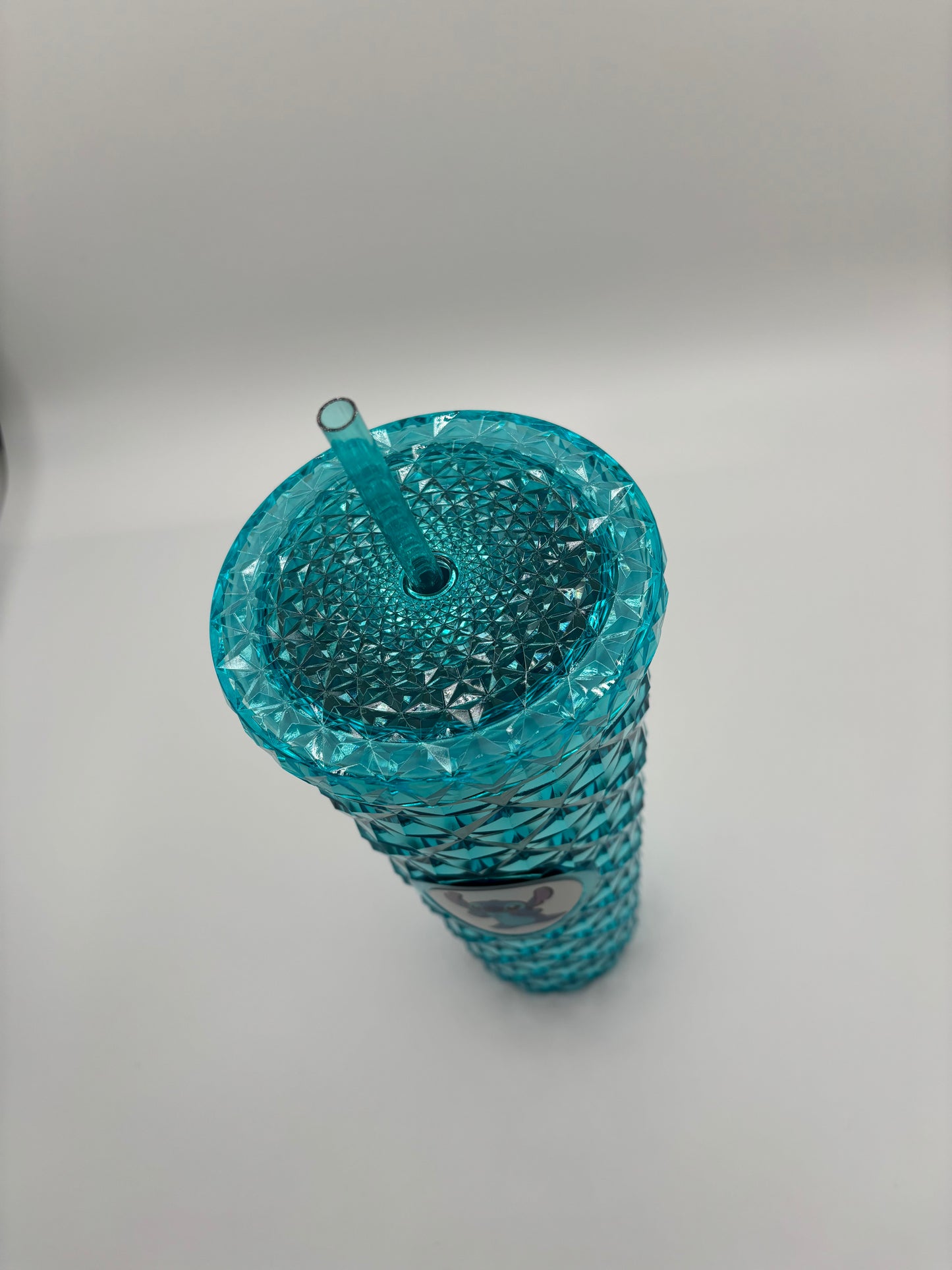 24 oz Tumbler Double Wall with Lid and Straw, Aqua with character