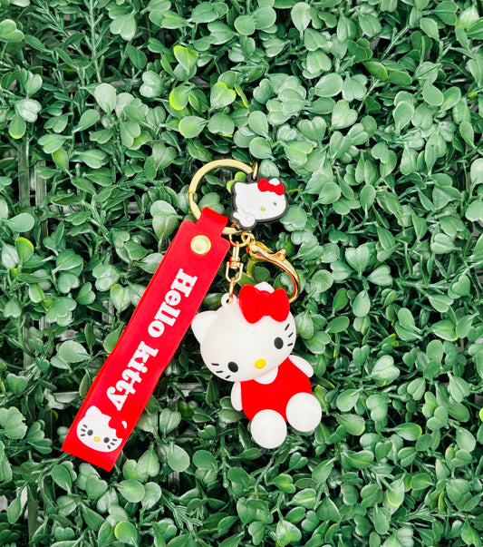 Hello Kitty key Chain Red