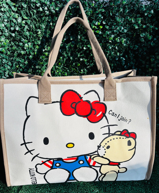 Tote Bag Hello Kitty with bear love