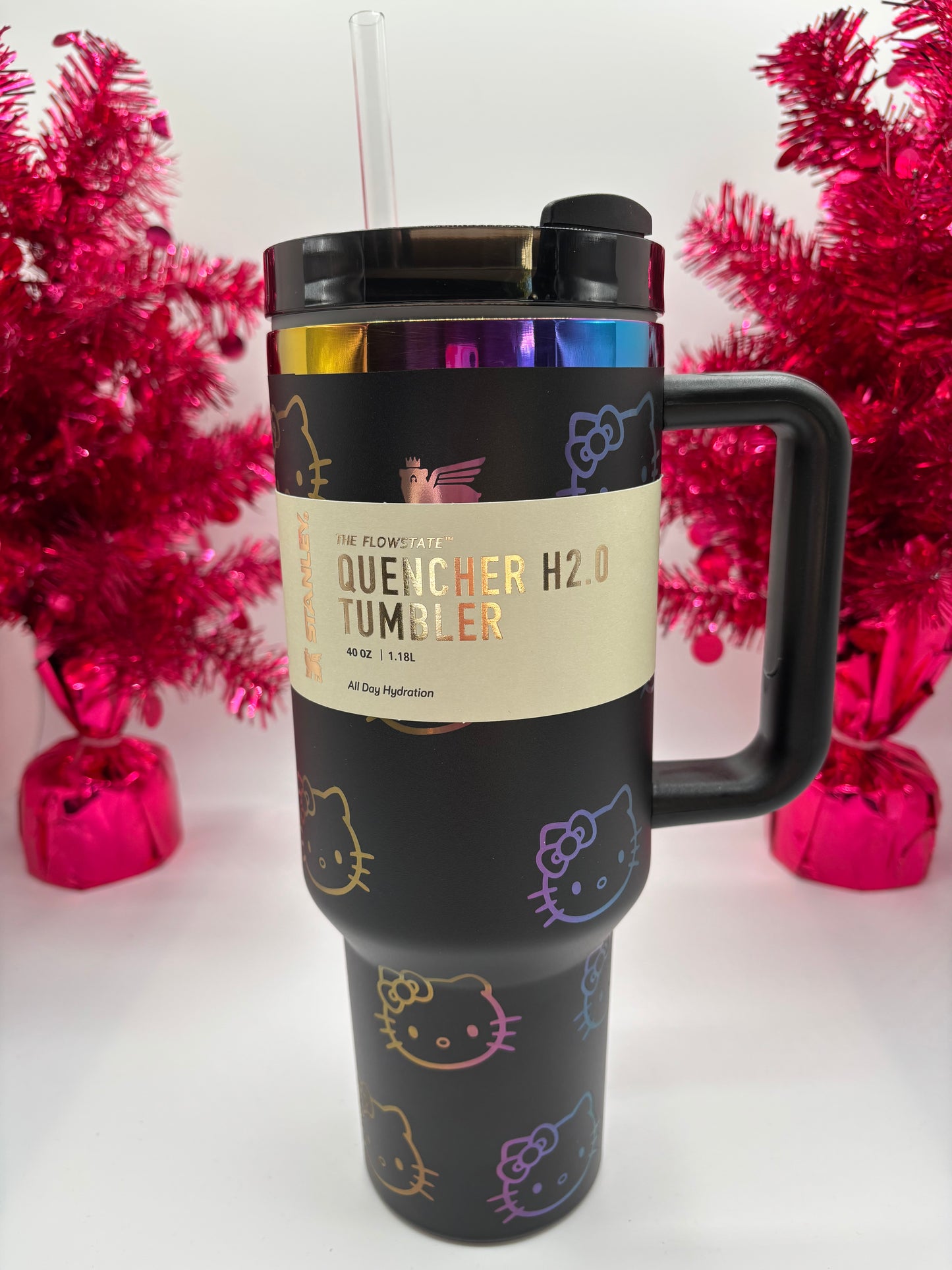 Stanley Hello kitty Tumbler 40oz Black Multicolor