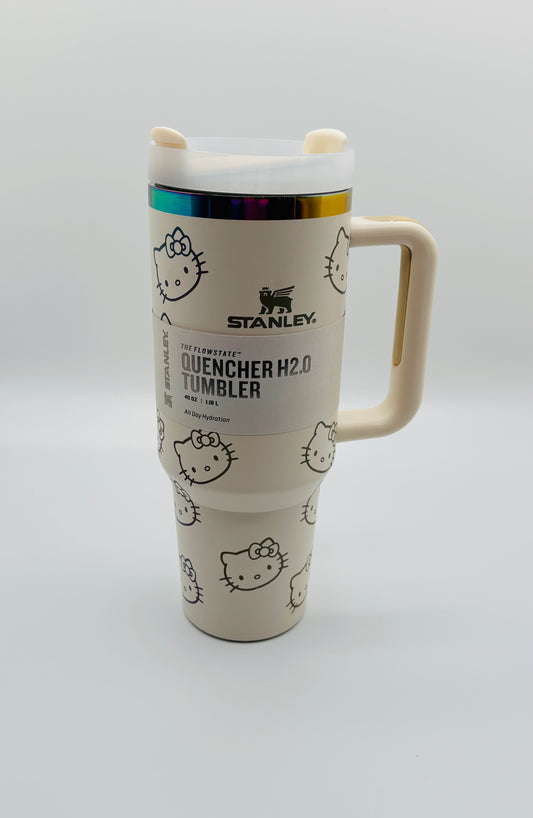 Stanley 40 Oz Hello Kitty Tumbler White Gold