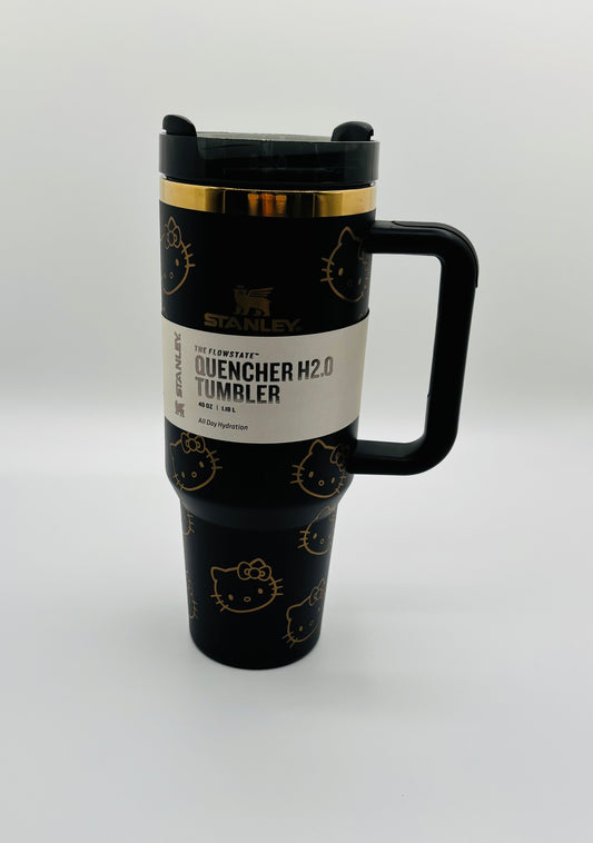 Stanley Tumbler Hello Kitty Black and Gold